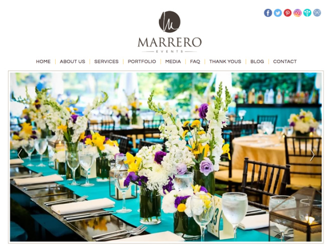 MARRERO EVENTS<br>Web Design | Boston, MA
