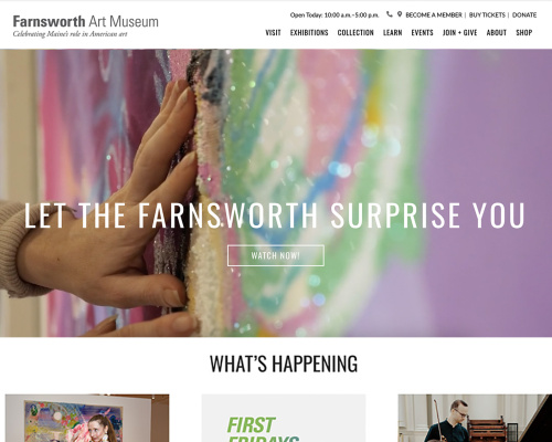 FARNSWORTH MUSEUM<br>Web Design | Rockland, ME