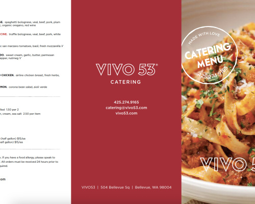 Vivo 53 <p> Catering Menu