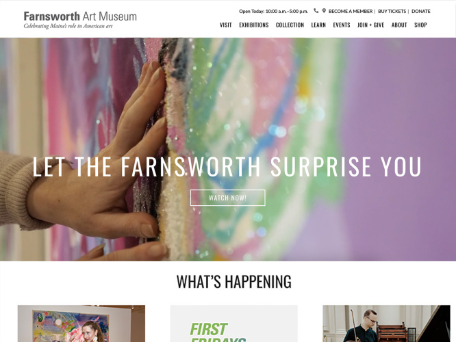 FARNSWORTH MUSEUM<br>Web Design | Rockland, ME